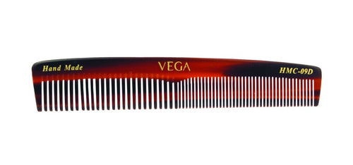Vega Tortoise Shell Half Coarse Half Fine Small Sized Graduated Dressing Comb, Brown