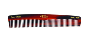 Vega Tortoise Shell Half Coarse Half Fine Small Sized Graduated Dressing Comb, Brown