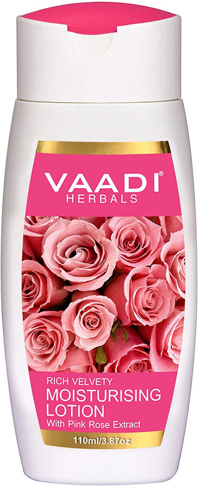 Vaadi Herbals Moisturising Lotion with Pink Rose Extract, 110ml
