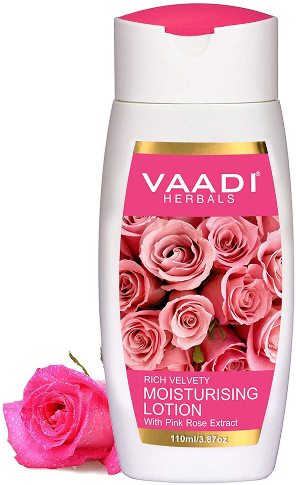 Vaadi Herbals Moisturising Lotion with Pink Rose Extract, 110ml