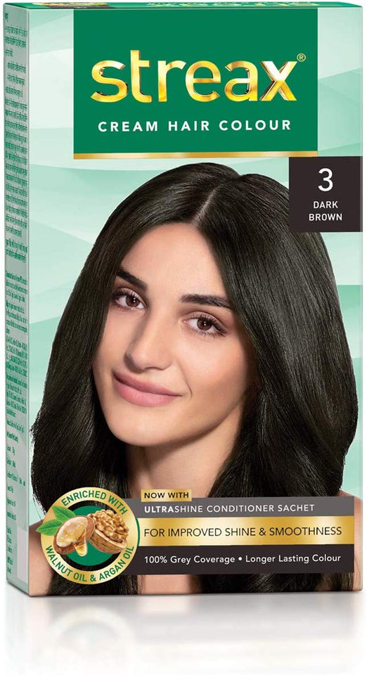 Streax Darkest Brown Hair Colour No.3, 50ml