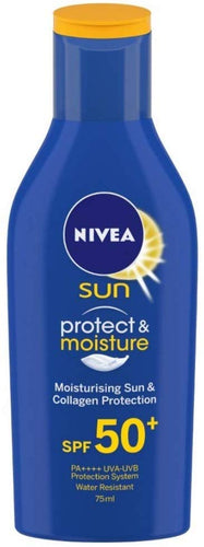 NIVEA Sunscreen Lotion, Sun Protect and Moisture (SPF 50), 75ml