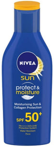 NIVEA Sunscreen Lotion, Sun Protect and Moisture (SPF 50), 75ml