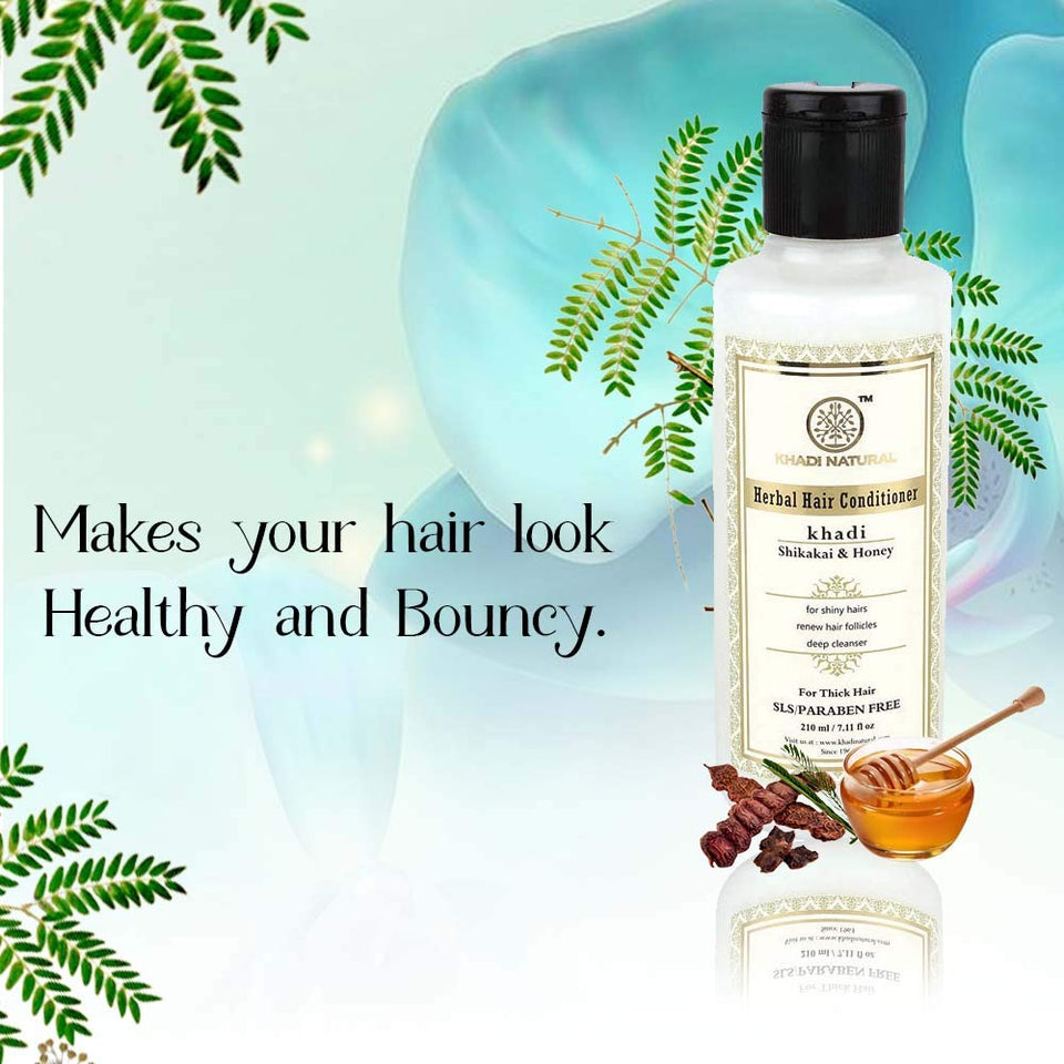 Khadi Natural Shikakai and Honey Hair Conditioner, 210 ml