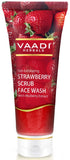 Vaadi Herbals Strawberry Scrub Face Wash with Mulberry Extract, 60g