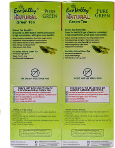 Eco Valley Natural Green Tea, Pure Green, 50 Tea Bags (Buy 2 @ 50% Off)