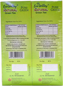 Eco Valley Natural Green Tea, Pure Green, 50 Tea Bags (Buy 2 @ 50% Off)