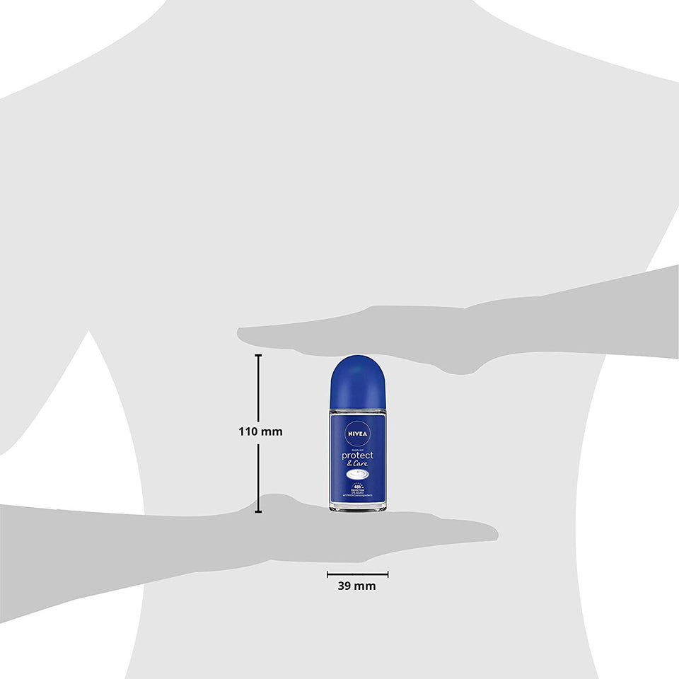 NIVEA Roll-on Deodorant, Protect and Care, 50ml