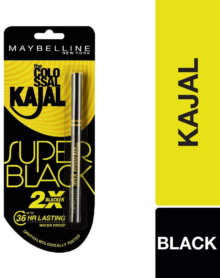 Maybelline New York Colossal Kajal, Super Black, 0.35g