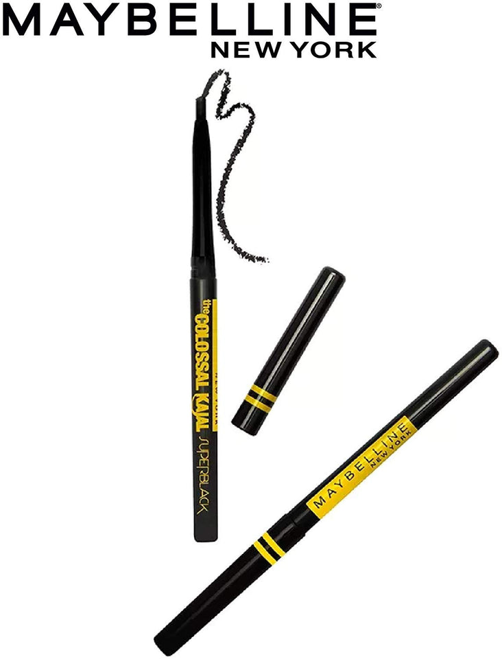 Maybelline New York Colossal Kajal, Super Black, 0.35g