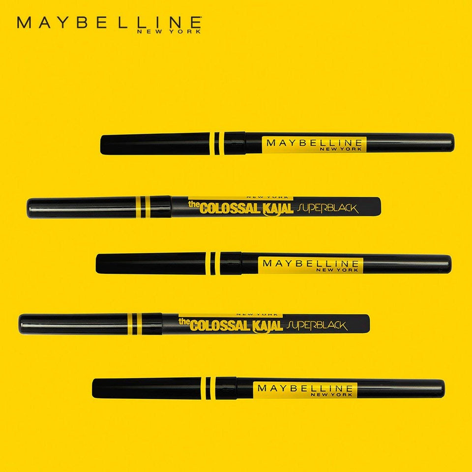 Maybelline New York Colossal Kajal, Super Black, 0.35g