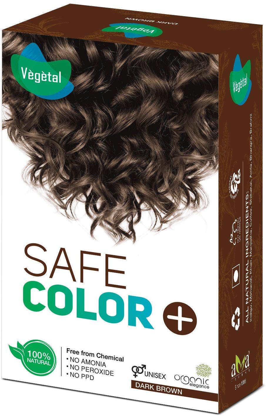 Vegetal Safe Color, Dark Brown, 50g