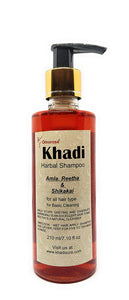 KHADI Omorose Herbal Amla, Reetha and Shikakai Shampoo, 210ml