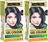 Indus Valley Herbal, Natural Gel Hair Color Black 1.00 Pack of 2 (20gm + 200 ml)