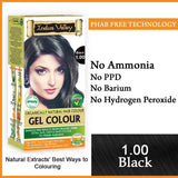 Indus Valley Herbal, Natural Gel Hair Color Black 1.00 Pack of 2 (20gm + 200 ml)