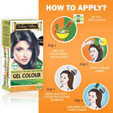 Indus Valley Herbal, Natural Gel Hair Color Black 1.00 Pack of 2 (20gm + 200 ml)