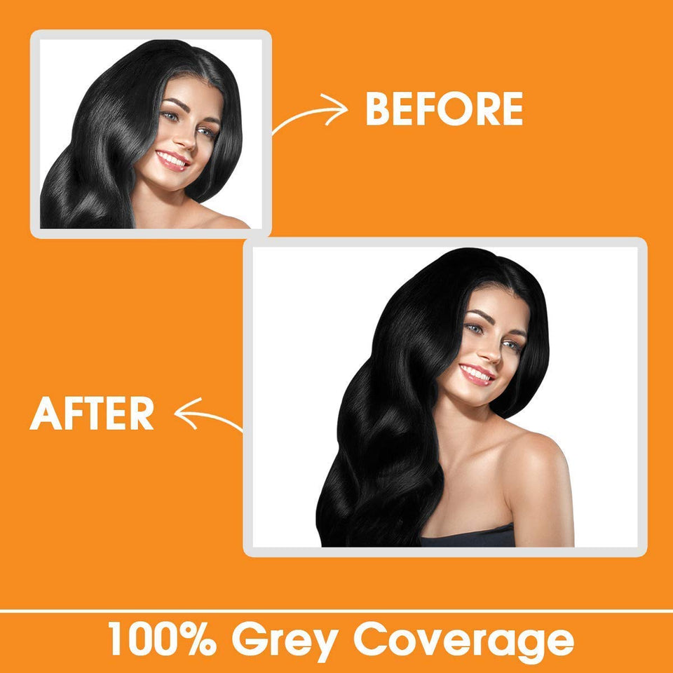 Indus Valley Herbal, Natural Gel Hair Color Black 1.00 Pack of 2 (20gm + 200 ml)