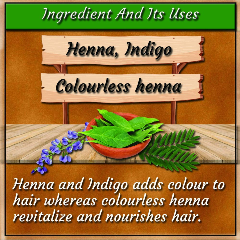 Indus Valley Bio Organic 100% Soft Black Henna Hair Color (100g)