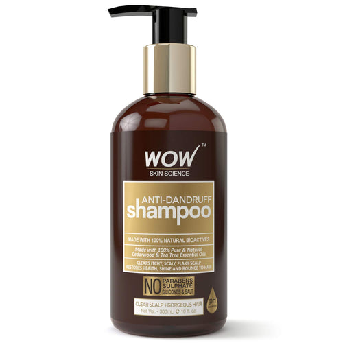 WOW Anti Dandruff No Parabens & Sulphate Shampoo, 300mL