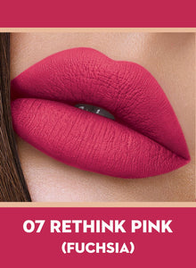 SUGAR Cosmetics Smudge Me Not Liquid Lipstick 07 Rethink Pink (Fuchsia), 4.5 ml