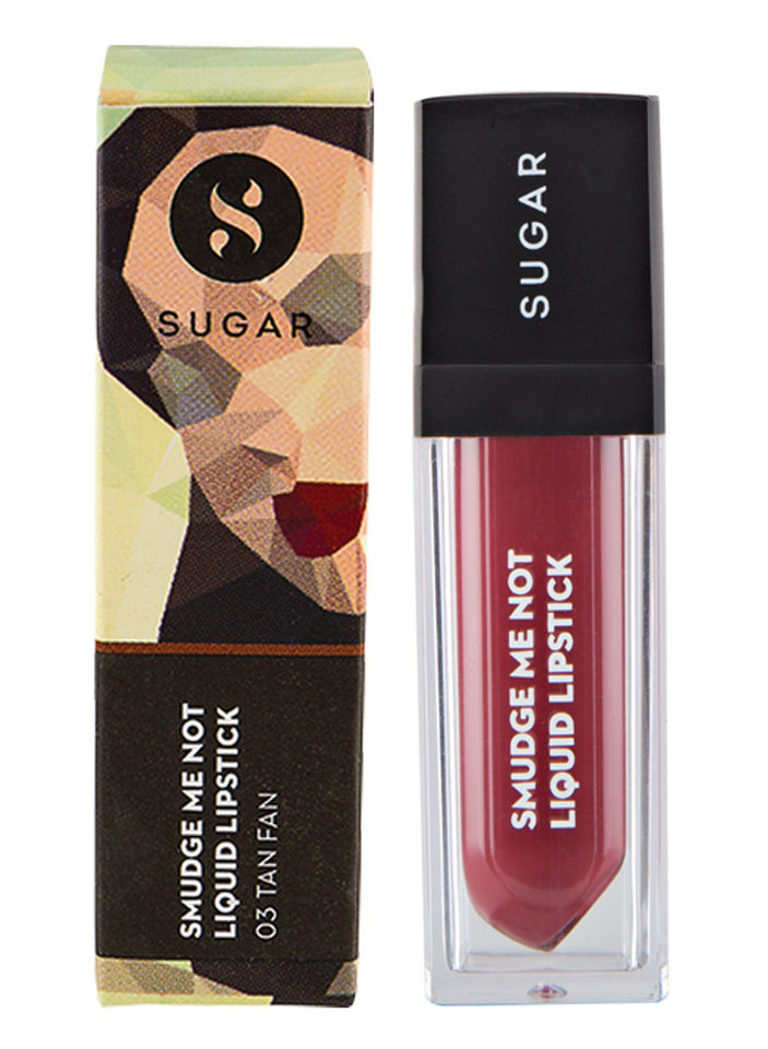 SUGAR Cosmetics Smudge Me Not Liquid Lipstick 03 Tan Fan (Mauve Nude)