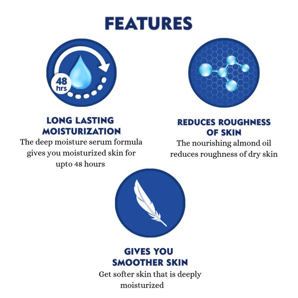 NIVEA Nourishing Lotion, Body Milk, 2X Almond Oil, 120ml
