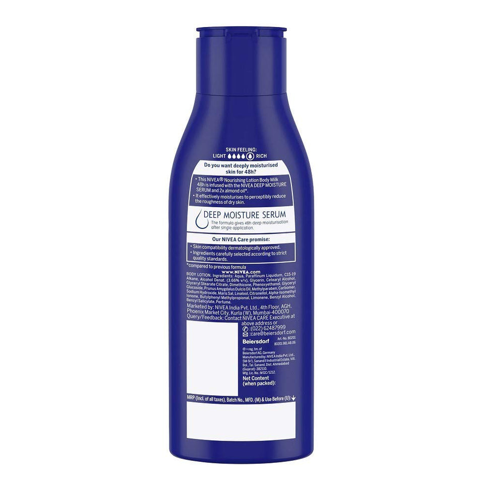 NIVEA Nourishing Lotion, Body Milk, 2X Almond Oil, 120ml