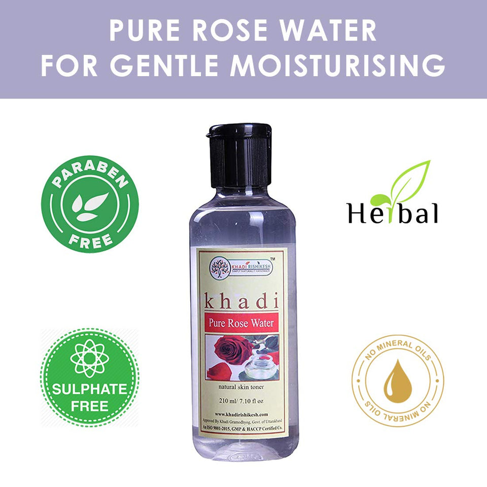 Khadi Rishikesh Herbal Rose Water - 210Ml