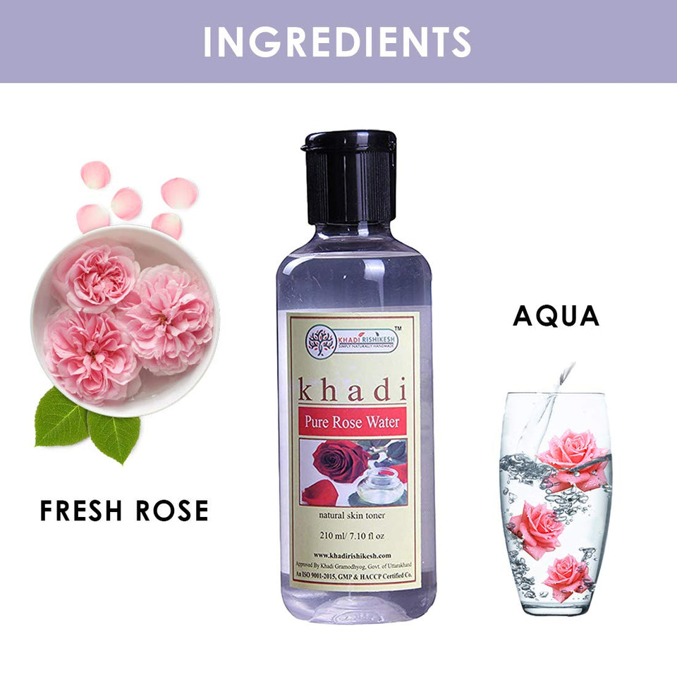 Khadi Rishikesh Herbal Rose Water - 210Ml