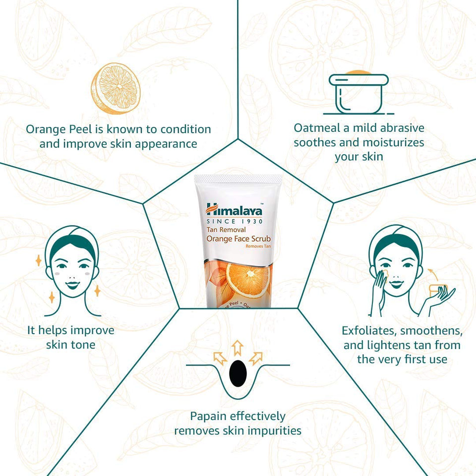 Himalaya Tan Removal Orange Face Scrub, 100g