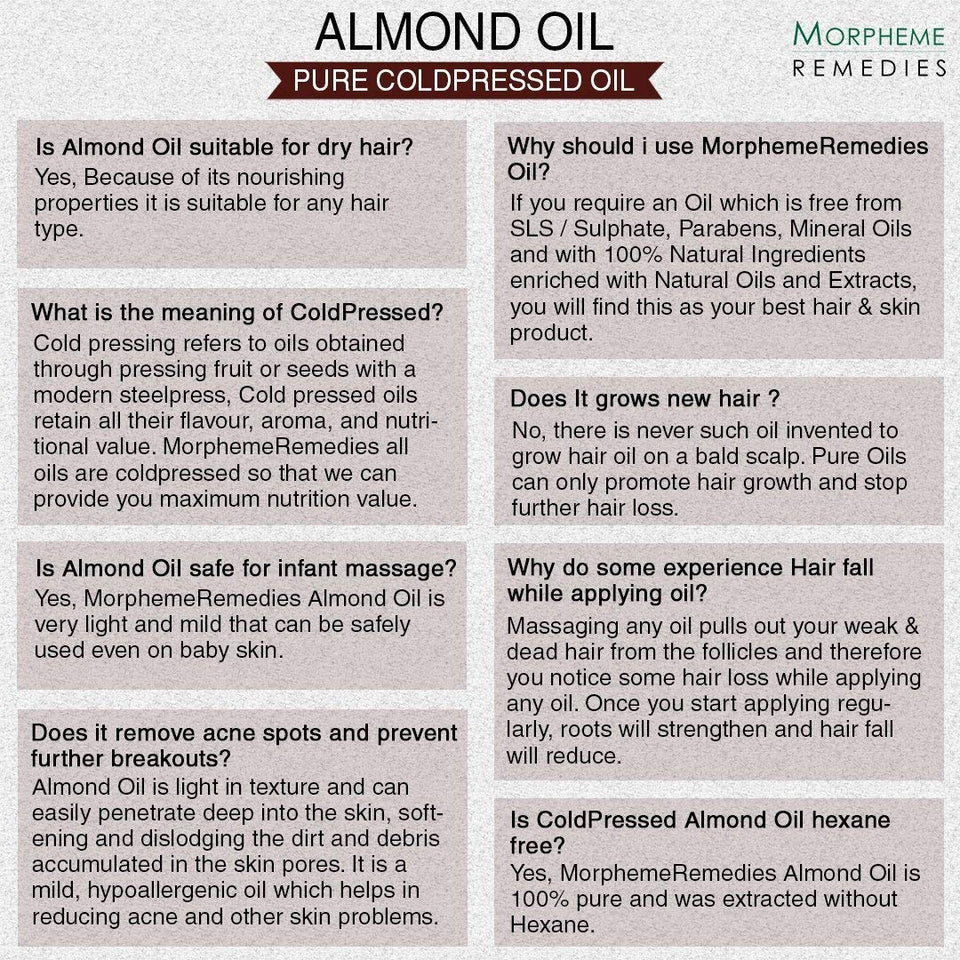 Morpheme Remedies Cold Pressed Sweet Almond Oil, 200ml