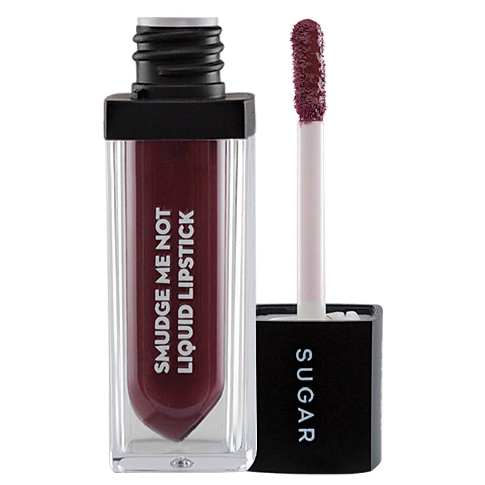 SUGAR Cosmetics Smudge Me Not Liquid Lipstick 18 Divine Praline (Dusty Burgundy)