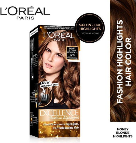 L'Oreal Paris Excellence Fashion Highlights Hair Color, Honey Blonde, (29ml + 16g)