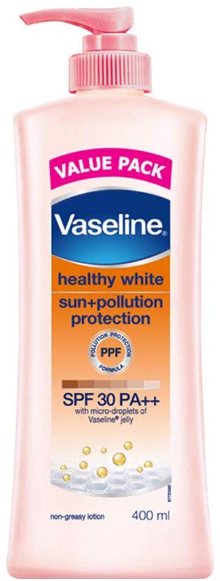 Vaseline Healthy White Sun + Pollution Protection SPF 30 Body Lotion, 400 ml