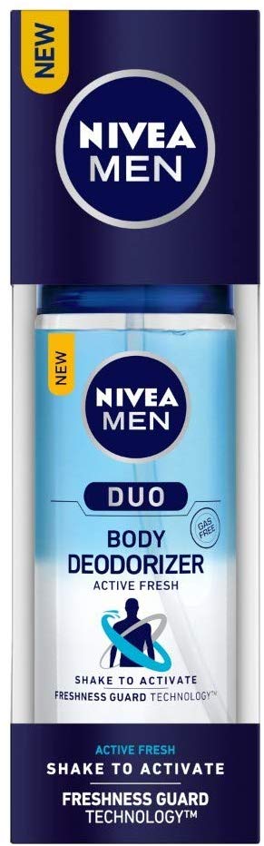 Nivea Men Duo Body Deodorizers, Active Fresh, Gas Free Deodorant100ml