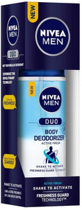 Nivea Men Duo Body Deodorizers, Active Fresh, Gas Free Deodorant100ml