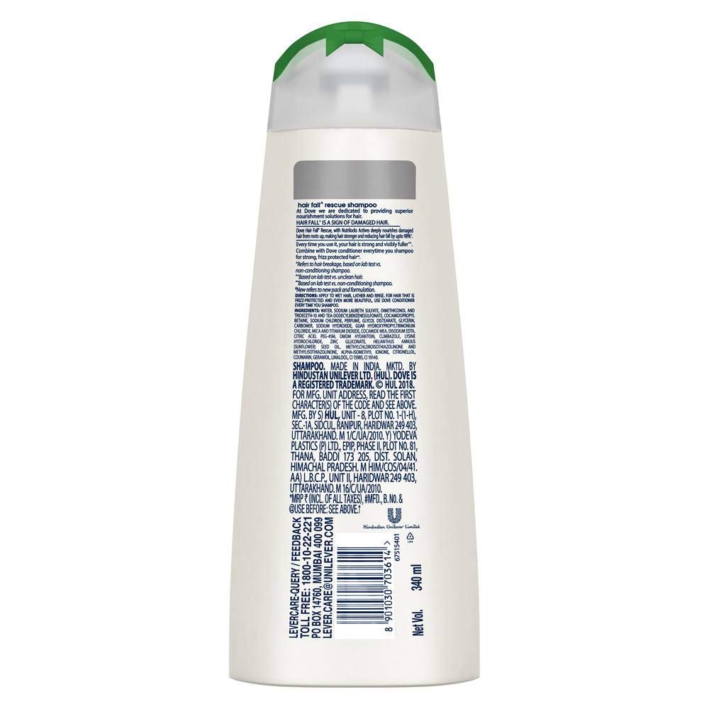 Dove Hair Fall Rescue Shampoo, 340ml