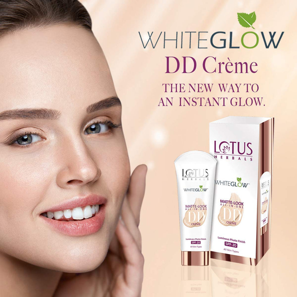 Lotus Herbals Whiteglow Matte Look All In One Dd Creme Spf 20, Natural Beige (Day Cream), 30 g