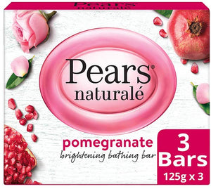 Pears Naturalé Pomegranate Brightening Bathing Soap Bar, 125 g (Pack of 3)