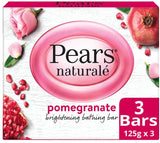 Pears Naturalé Pomegranate Brightening Bathing Soap Bar, 125 g (Pack of 3)