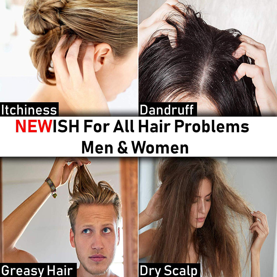 Newish Red Onion Shampoo For Hair Growth and Hairfall Control (Sls & Paraben Free) For Men and Women, 200 ml