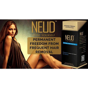 NEUD Natural Hair Inhibitor for Permanent Reduction of Unwanted Body and Facial Hair in Men and Women - 80gm pack of 1