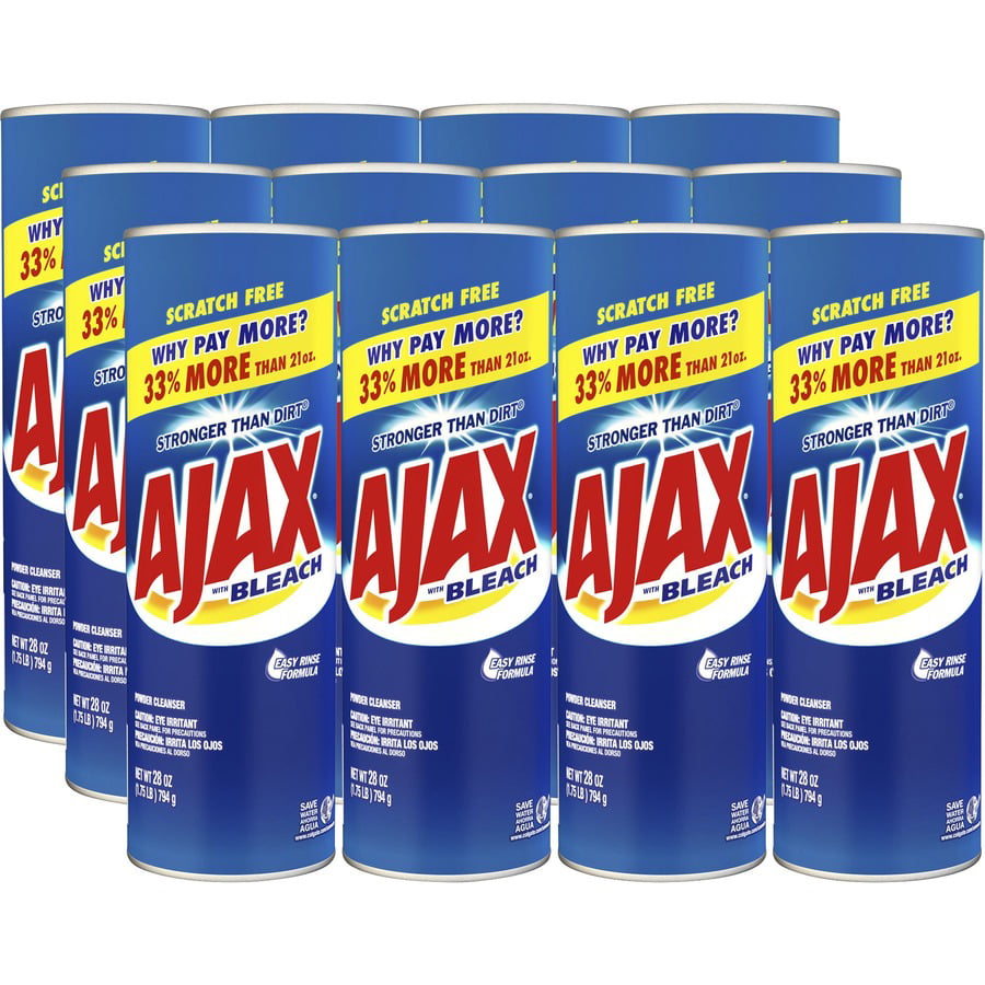 AJAX Powder Cleanser - Powder - 28 oz (1.75 lb) - 12 / Carton - Blue | Bundle of 2 Cartons